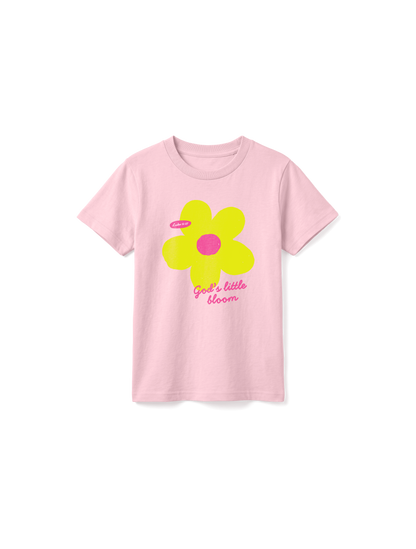 KIDS REGULAR FIT T-SHIRT GODS LITTLE BLOOM - cotton-pink-front.png - 6