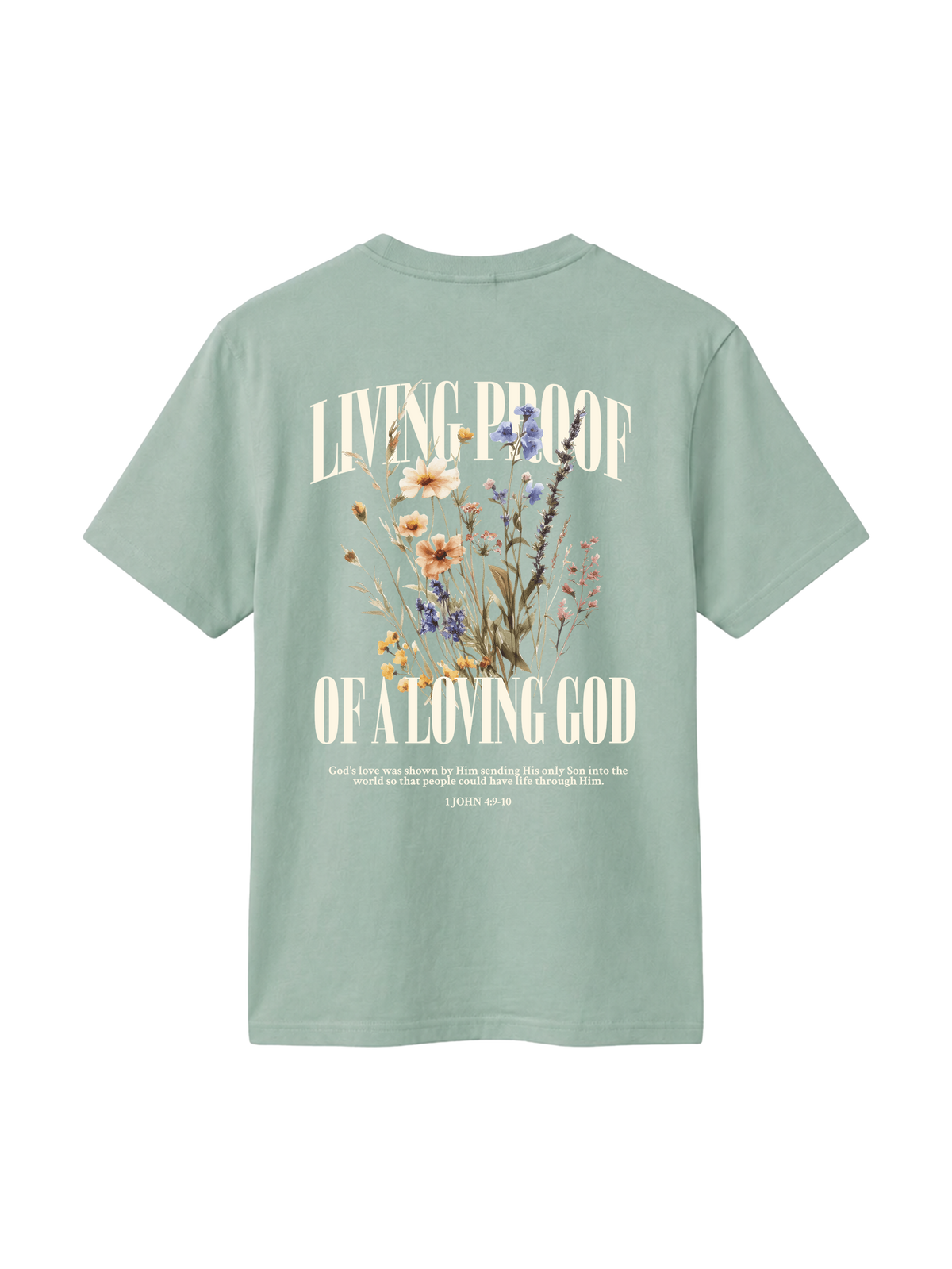 REGULAR FIT T-SHIRT LIVING PROOF OF A LOVING GOD - creator-aloe-back.png - 4