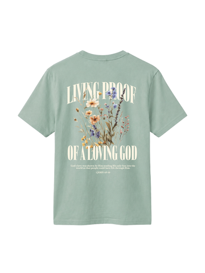 REGULAR FIT T-SHIRT LIVING PROOF OF A LOVING GOD - creator-aloe-back.png - 4