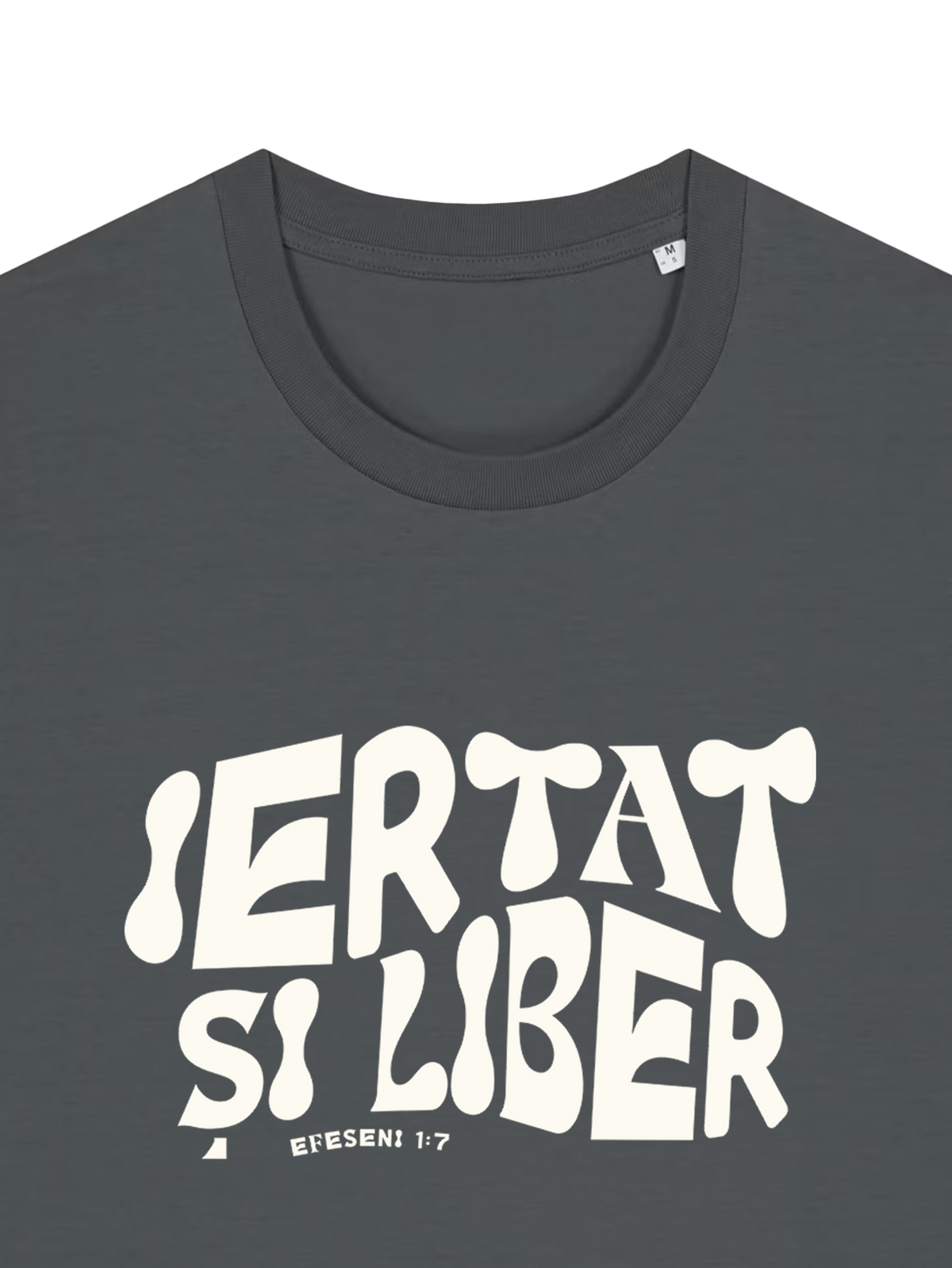 REGULAR FIT T-SHIRT IERTAT SI LIBER - creator-anthracite-front-close-1.png - 6