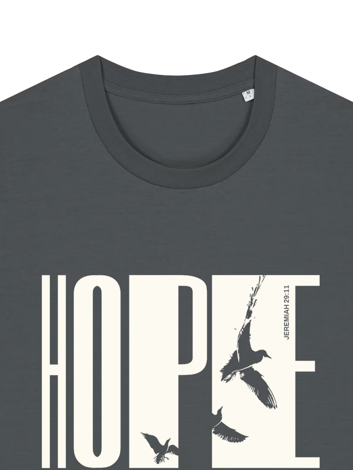 REGULAR FIT T-SHIRT HOPE - creator-anthracite-front-close-1.png - 6