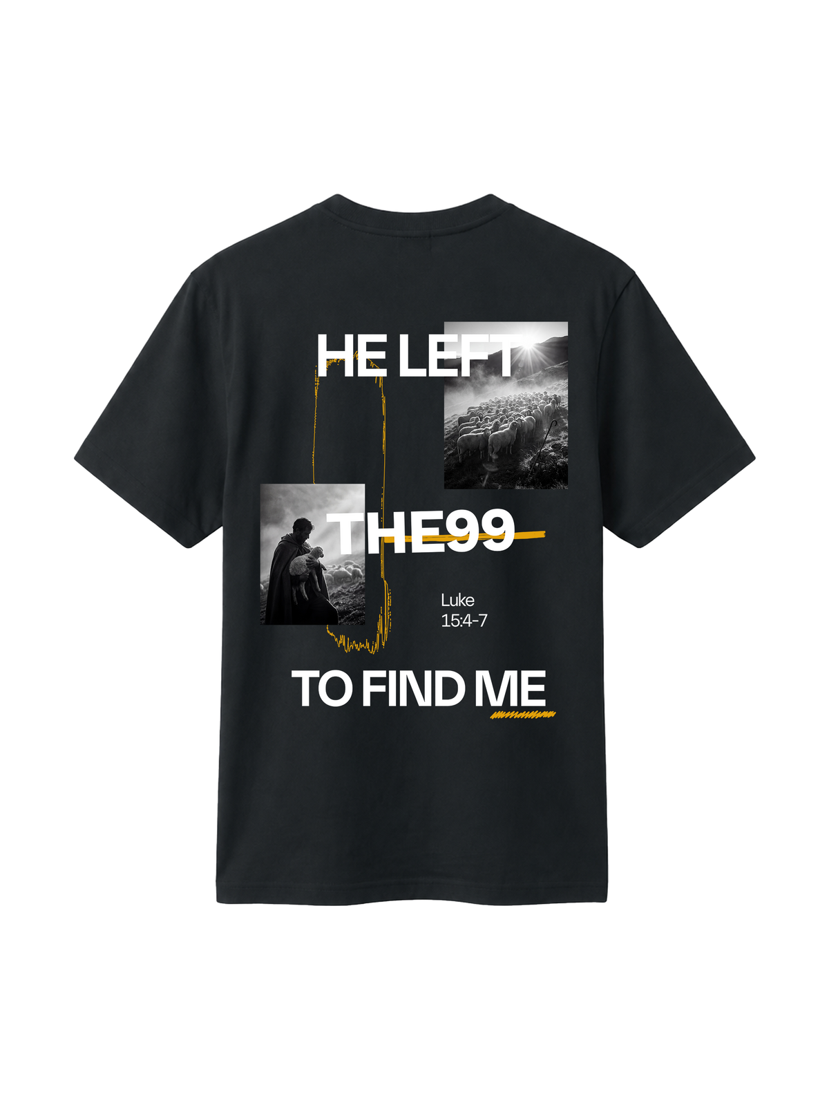 REGULAR FIT T-SHIRT HE LEFT THE 99 TO FIND ME - creator-black-back.png - 6