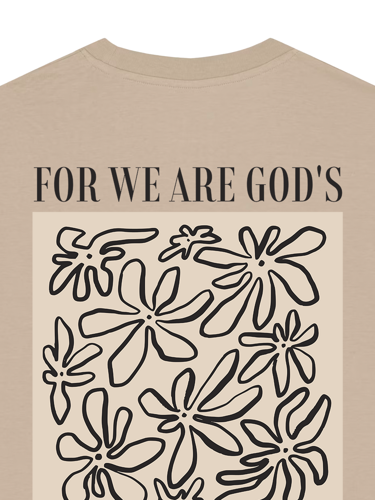 REGULAR FIT T-SHIRT WE ARE GODS MASTERPIECE - creator-desert-dust-back-close-1.png - 5