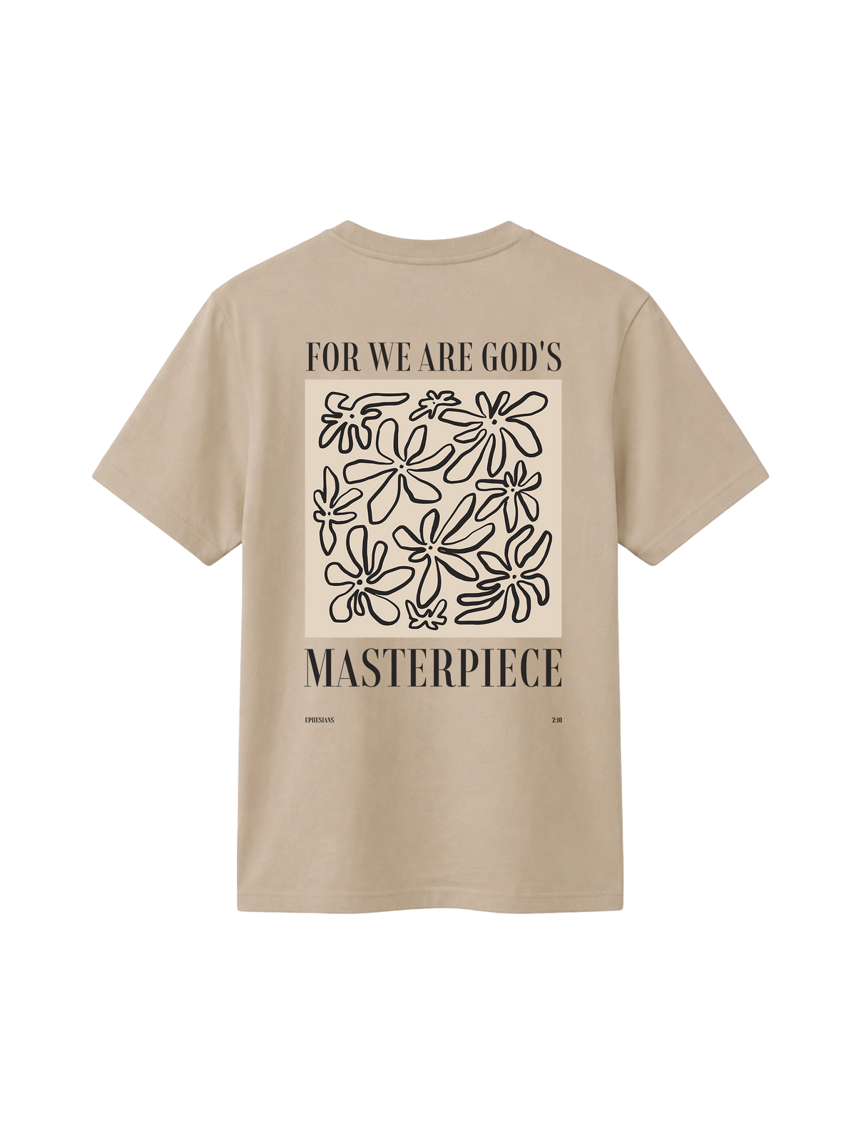 REGULAR FIT T-SHIRT WE ARE GODS MASTERPIECE - creator-desert-dust-back.png - 4
