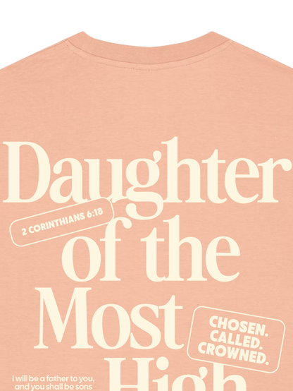 REGULAR FIT T-SHIRT DAUGHTER OF THE MOST HIGH - creator-fraiche-peche-back-close-1.png - 7