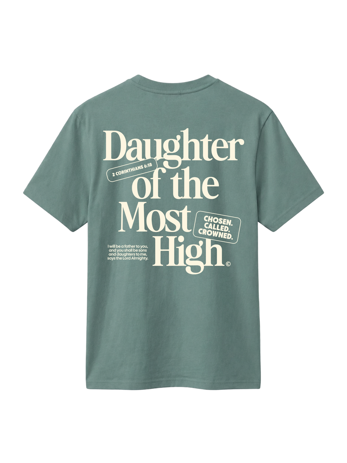 REGULAR FIT T-SHIRT DAUGHTER OF THE MOST HIGH - creator-green-bay-back 14.13.54.png - 1