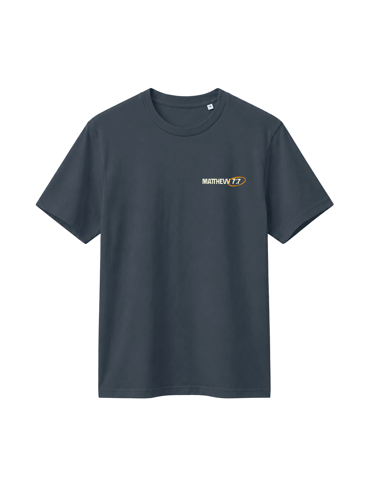 REGULAR FIT T-SHIRT ASK SEEK KNOCK - creator-india-ink-grey-front.png - 3