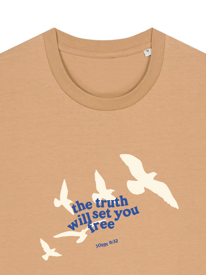 REGULAR FIT T-SHIRT TRUTH WILL SET YOU FREE - creator-latte-front-close-1 19.44.16.png - 6