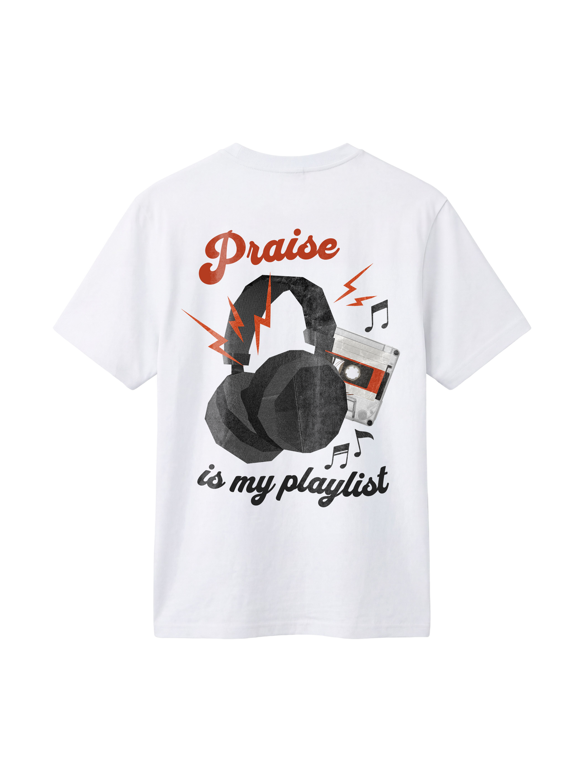 REGULAR FIT T-SHIRT PRAISE IS MY PLAYLIST - creator-white-back.png - 1