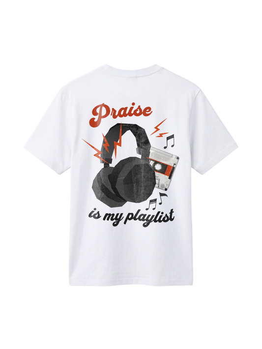 REGULAR FIT T-SHIRT PRAISE IS MY PLAYLIST - creator-white-back.png - 1