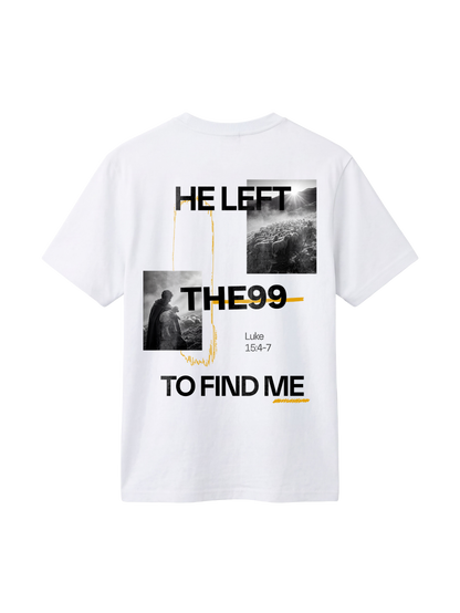 REGULAR FIT T-SHIRT HE LEFT THE 99 TO FIND ME - creator-white-back.png - 1