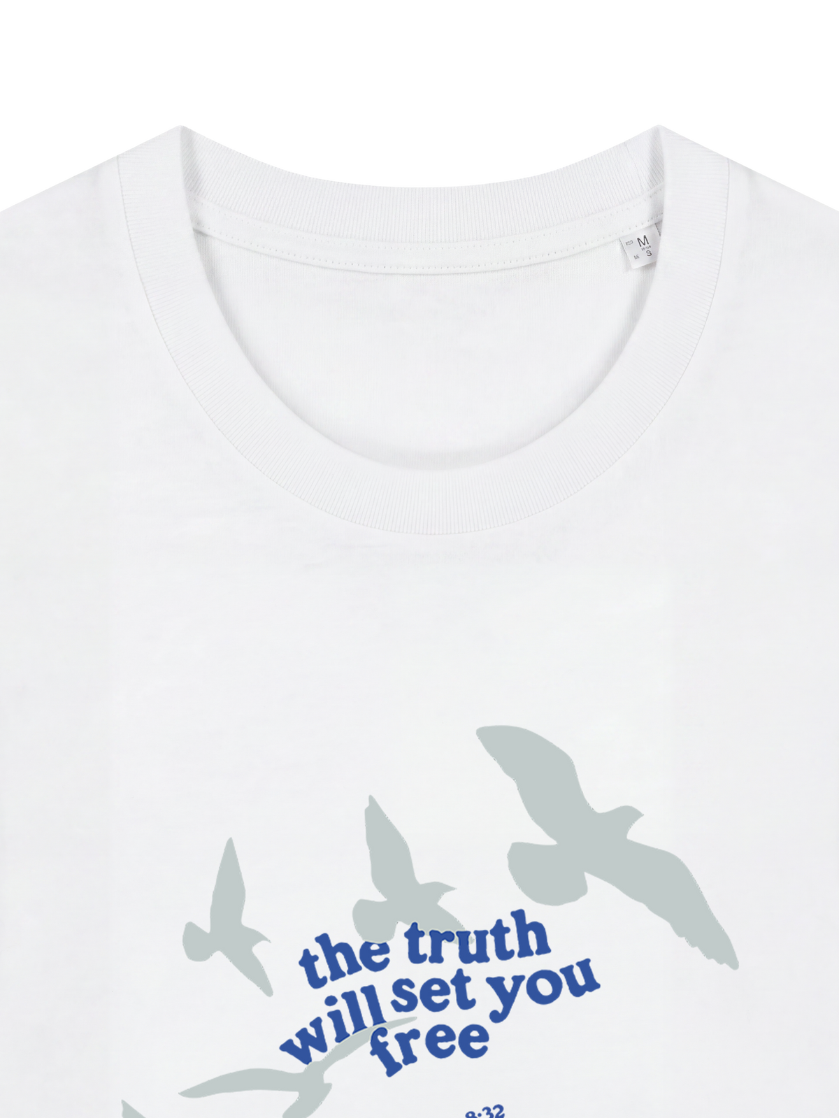 REGULAR FIT T-SHIRT TRUTH WILL SET YOU FREE - creator-white-front-close-1.png - 2