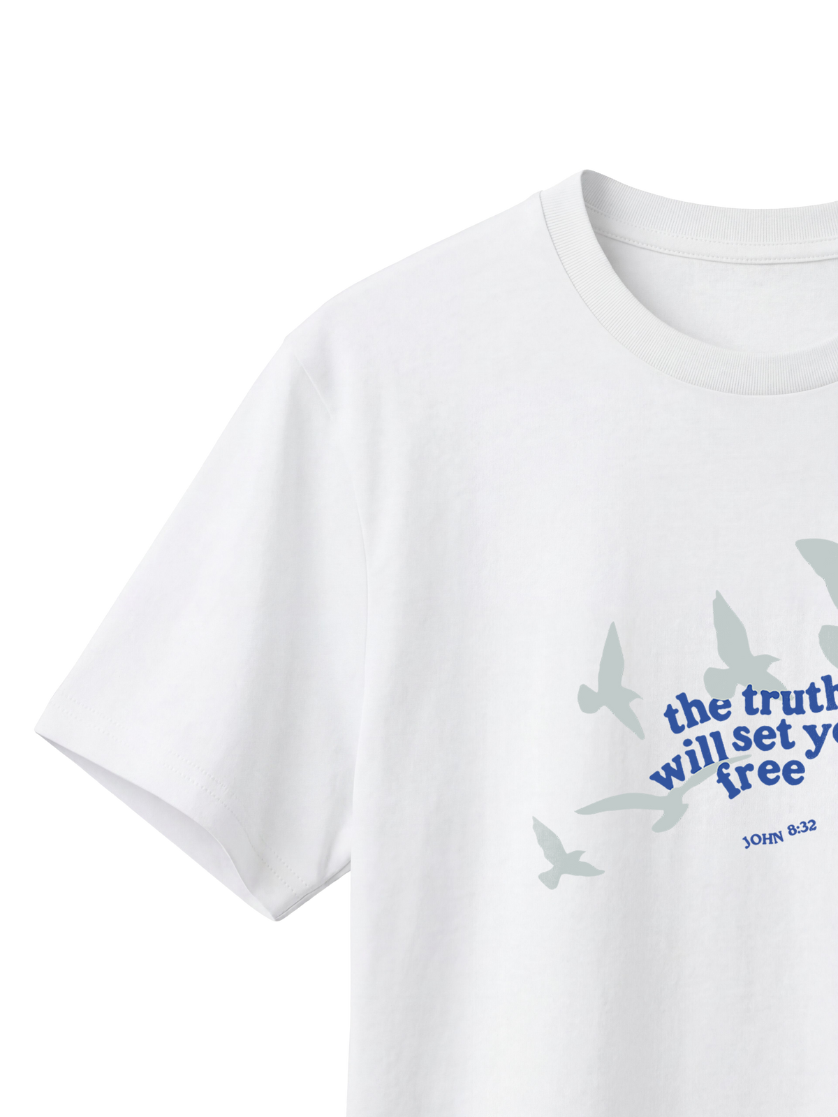 REGULAR FIT T-SHIRT TRUTH WILL SET YOU FREE - creator-white-front-close-3.png - 3