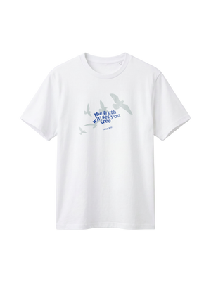 REGULAR FIT T-SHIRT TRUTH WILL SET YOU FREE - creator-white-front.png - 1