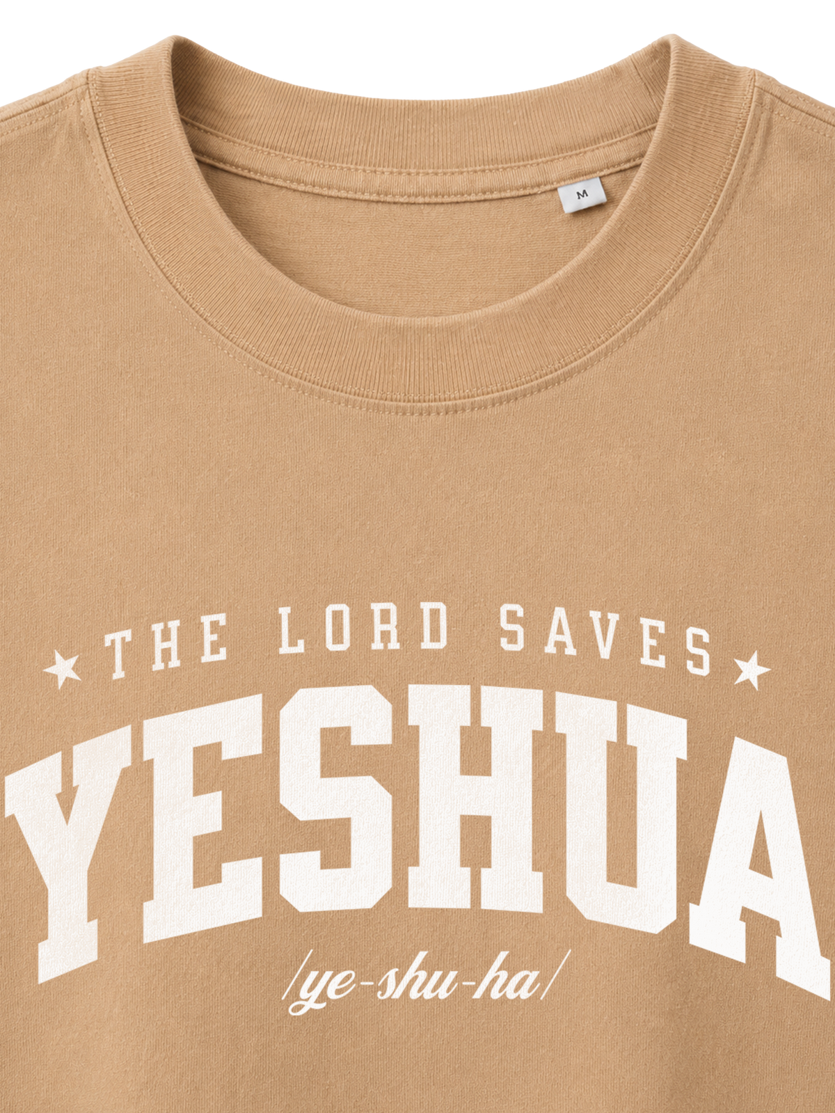 VINTAGE RELAXED FIT T-SHIRT YESHUA - dyed-latte-front-close-1.png - 2