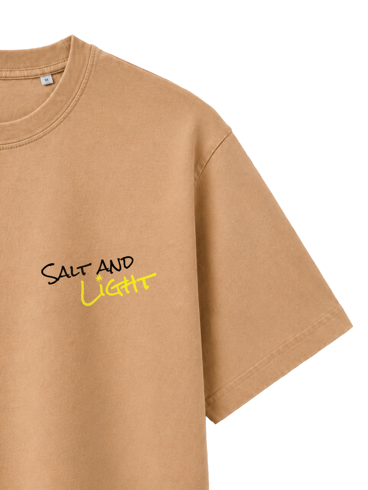 VINTAGE RELAXED FIT T-SHIRT SALT AND LIGHT - dyed-latte-front-close-3.png - 8