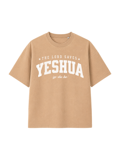 VINTAGE RELAXED FIT T-SHIRT YESHUA - dyed-latte-front.png - 1