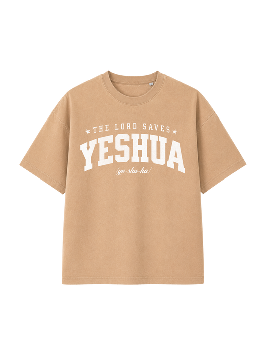 VINTAGE RELAXED FIT T-SHIRT YESHUA - dyed-latte-front.png - 1