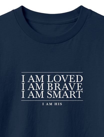KIDS REGULAR FIT T-SHIRT I AM - french-navy-front-close-1.png - 5
