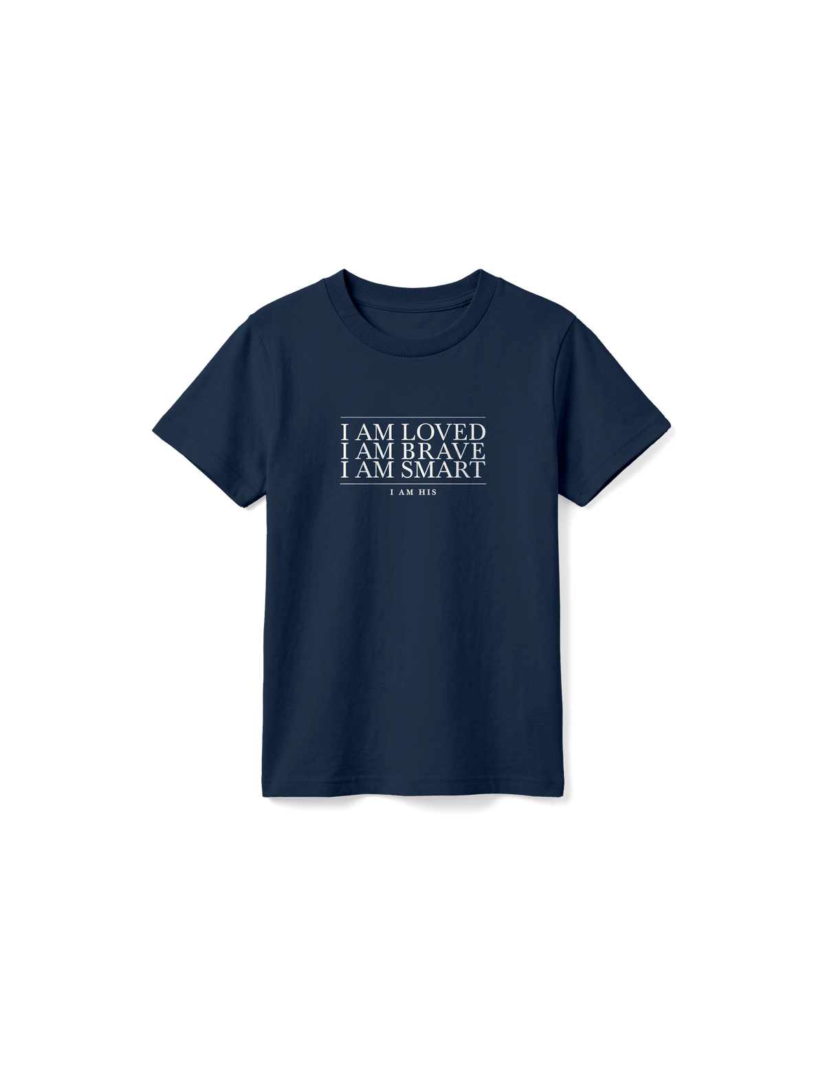 KIDS REGULAR FIT T-SHIRT I AM - french-navy-front.png - 1