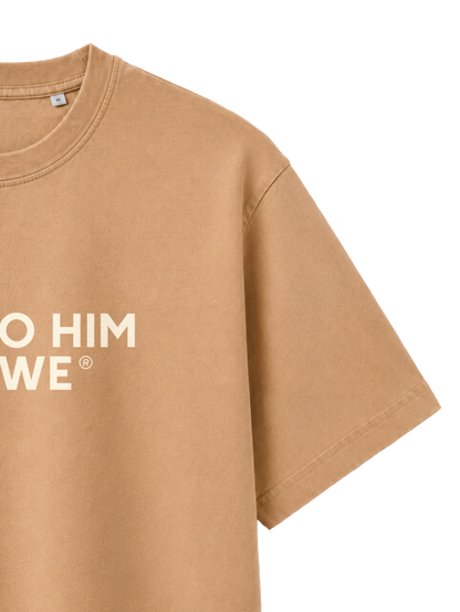 VINTAGE RELAXED FIT T-SHIRT ALL TO HIM I OWE - latte-front-close-3.png - 3