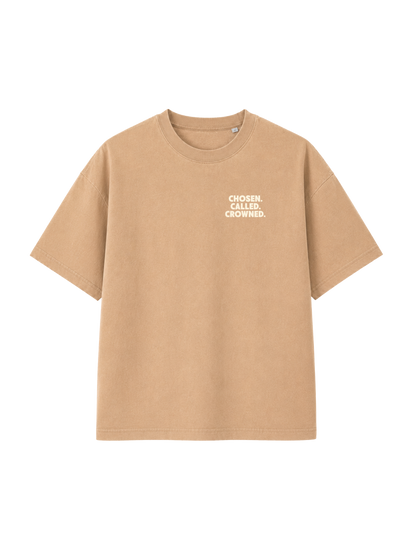 VINTAGE RELAXED FIT T-SHIRT DAUGHTER OF THE MOST HIGH - latte-front.png - 4