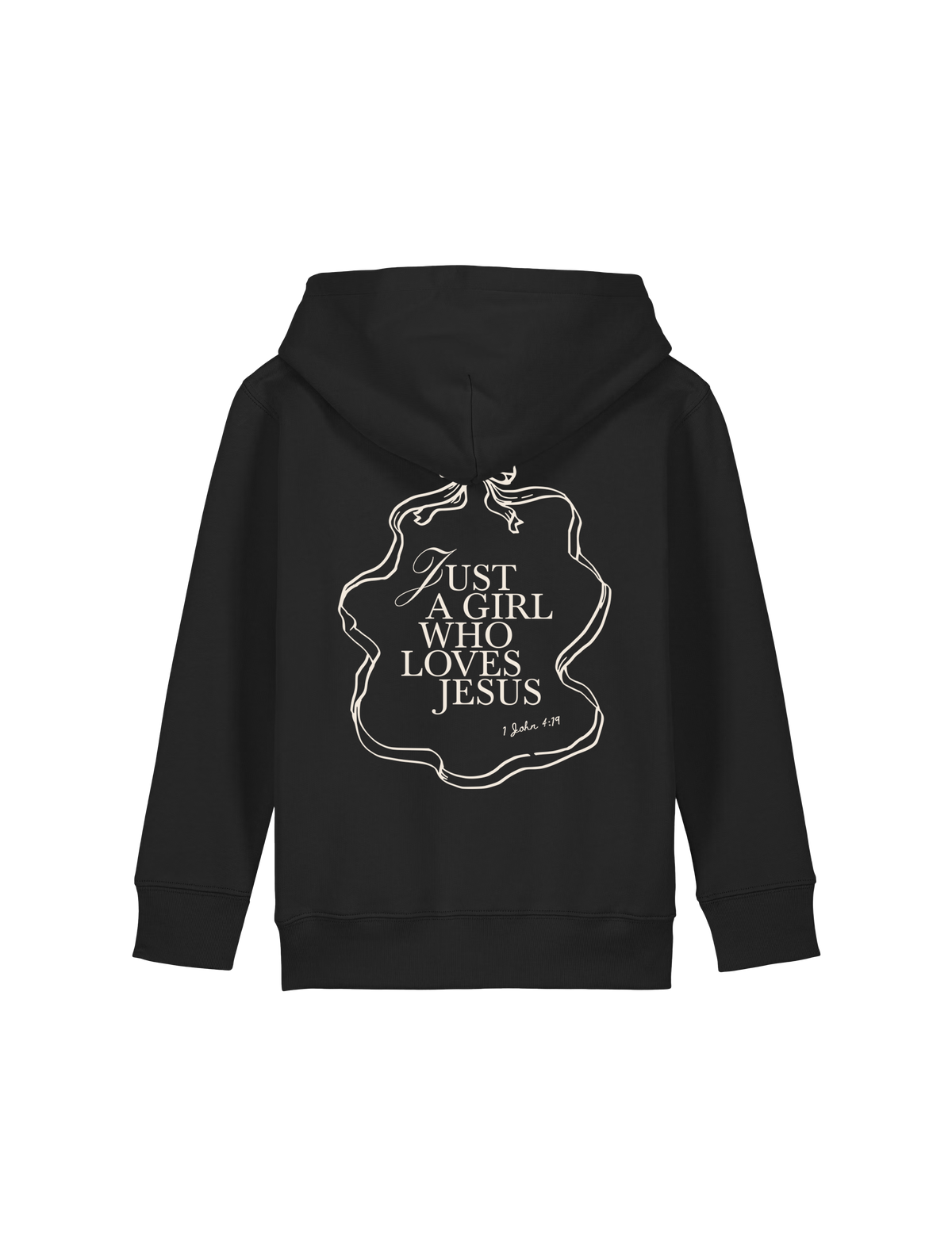 REGULAR FIT KIDS HOODIE JUST A GIRL WHO LOVES JESUS - mini-cruiser-black-back.png - 6