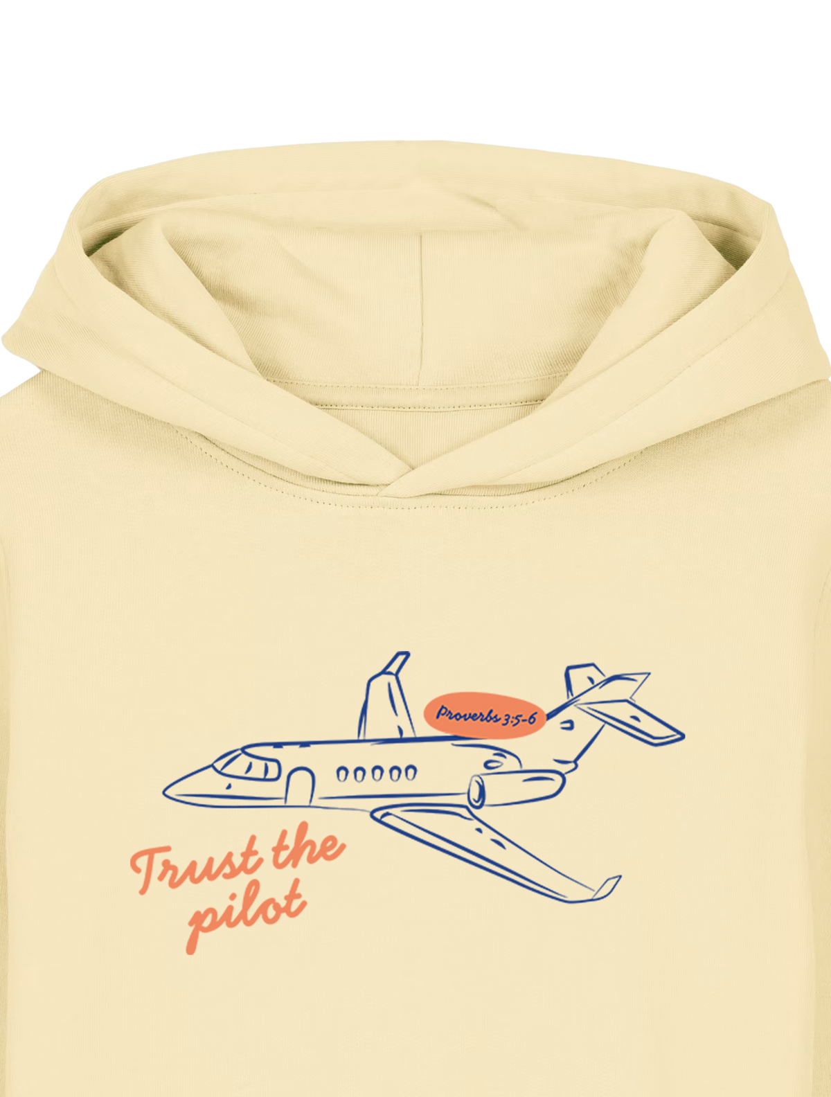REGULAR FIT KIDS HOODIE TRUST THE PILOT - mini-cruiser-butter-front-close-1.png - 6