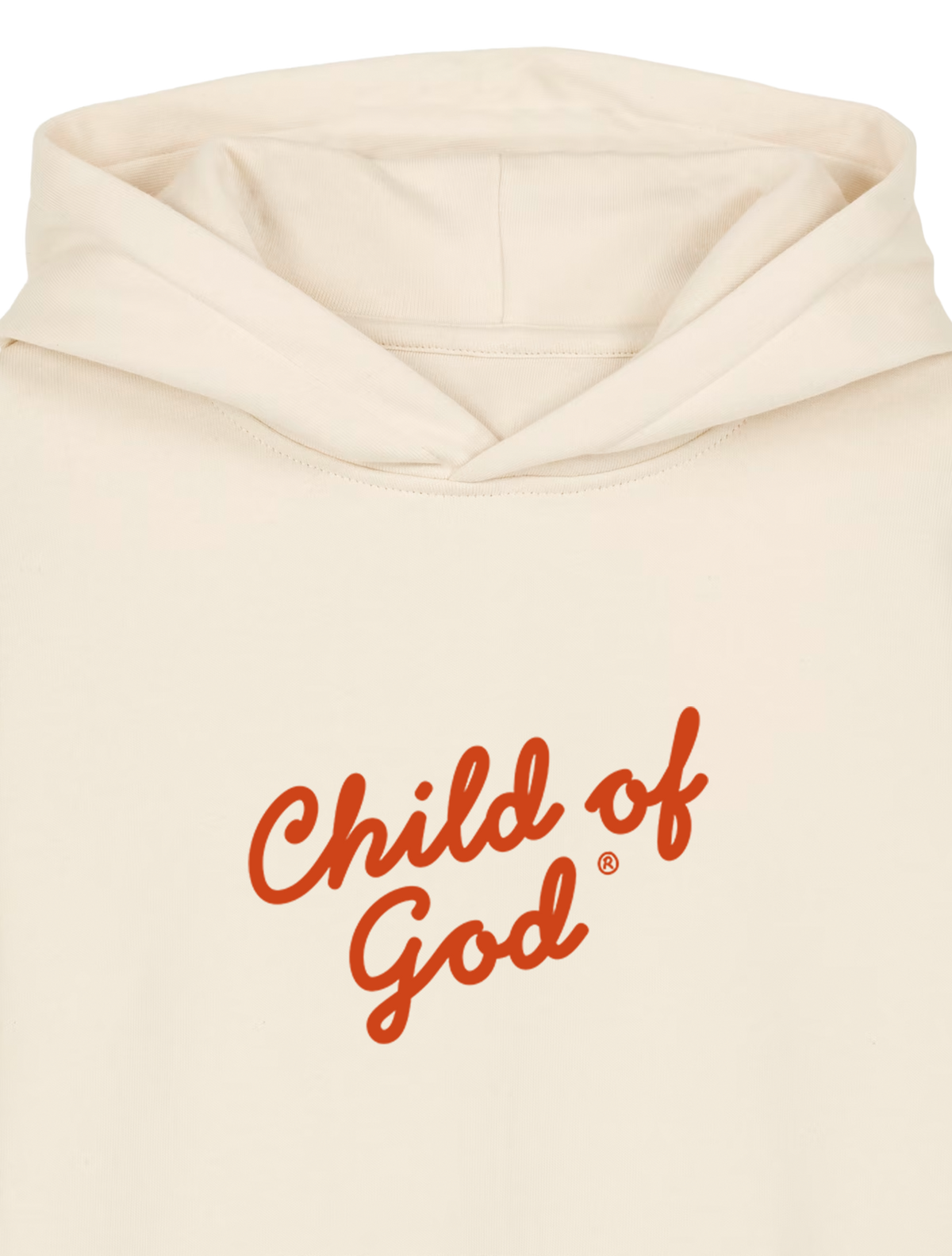 REGULAR FIT KIDS HOODIE CHILD OF GOD - mini-cruiser-natural-raw-front-close-1.png - 2
