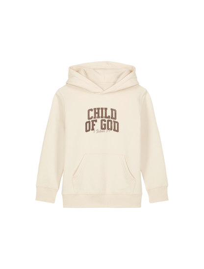 REGULAR FIT KIDS HOODIE VARSITY CHILD OF GOD - mini-cruiser-natural-raw-front.png - 1
