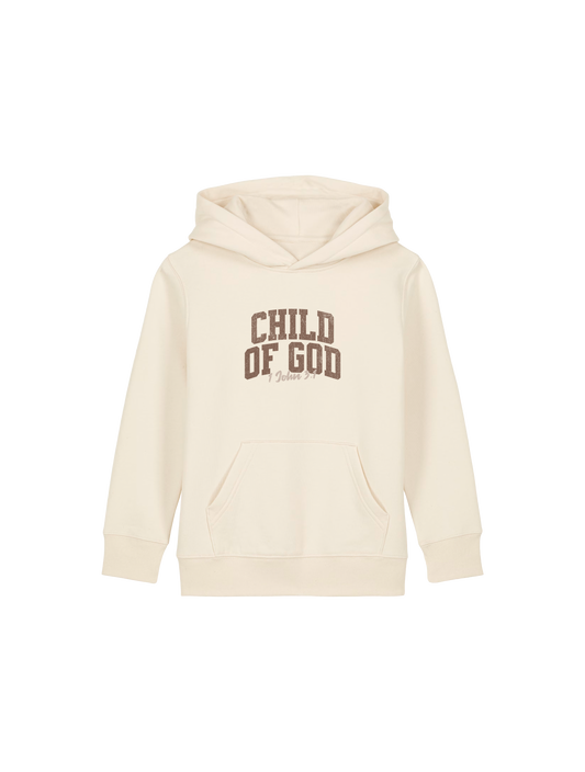 REGULAR FIT KIDS HOODIE VARSITY CHILD OF GOD - mini-cruiser-natural-raw-front.png - 1