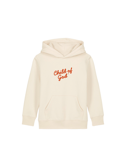 REGULAR FIT KIDS HOODIE CHILD OF GOD - mini-cruiser-natural-raw-front.png - 1