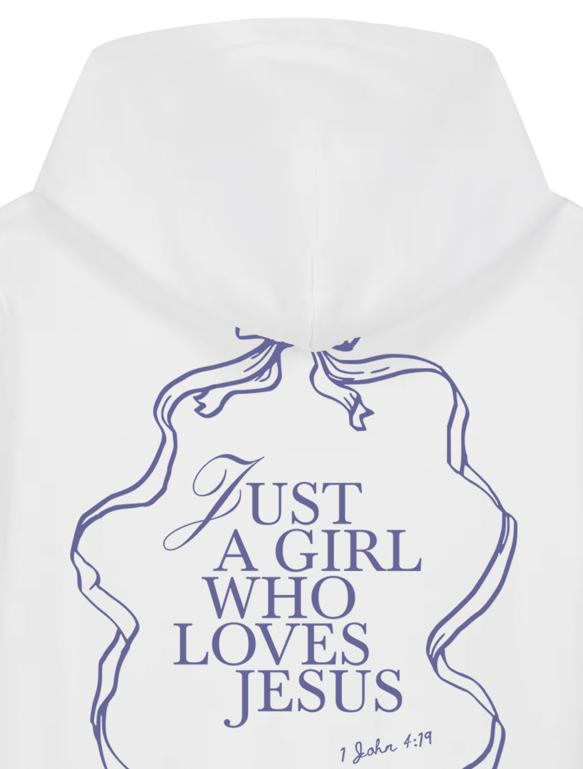 REGULAR FIT KIDS HOODIE JUST A GIRL WHO LOVES JESUS - mini-cruiser-white-back-close-1.png - 2