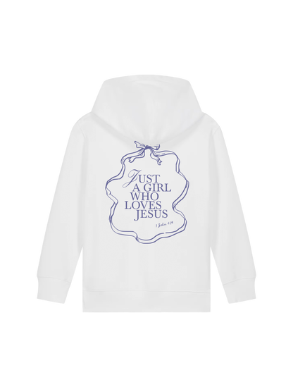 REGULAR FIT KIDS HOODIE JUST A GIRL WHO LOVES JESUS - mini-cruiser-white-back.png - 1