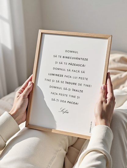 POSTER PERSONALIZAT BLESSING - NUMERI 6:24-26