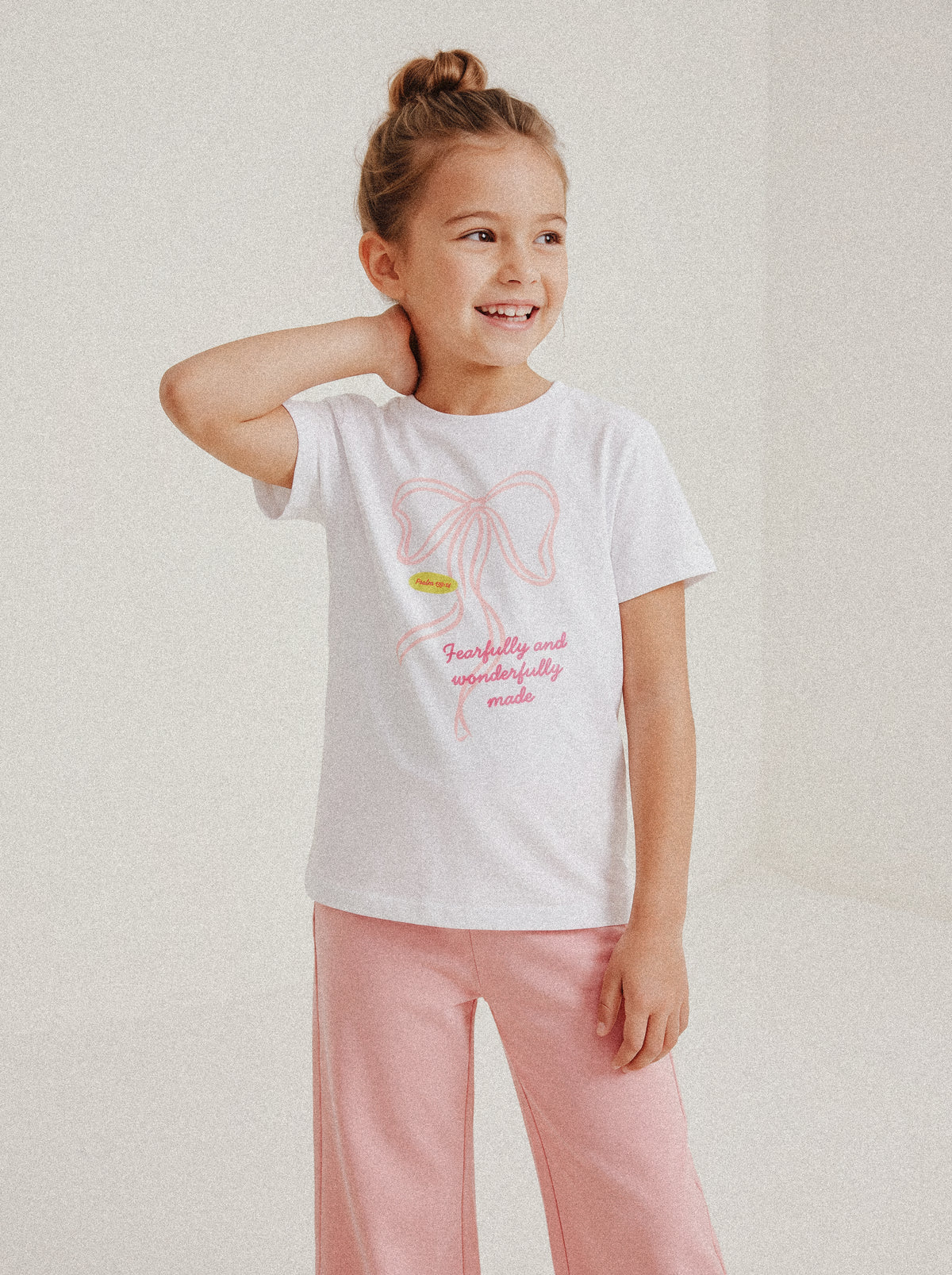 KIDS REGULAR FIT T-SHIRT FEARFULLY AND WONDERFULLY MADE COLORFUL - model-1.jpg - 2