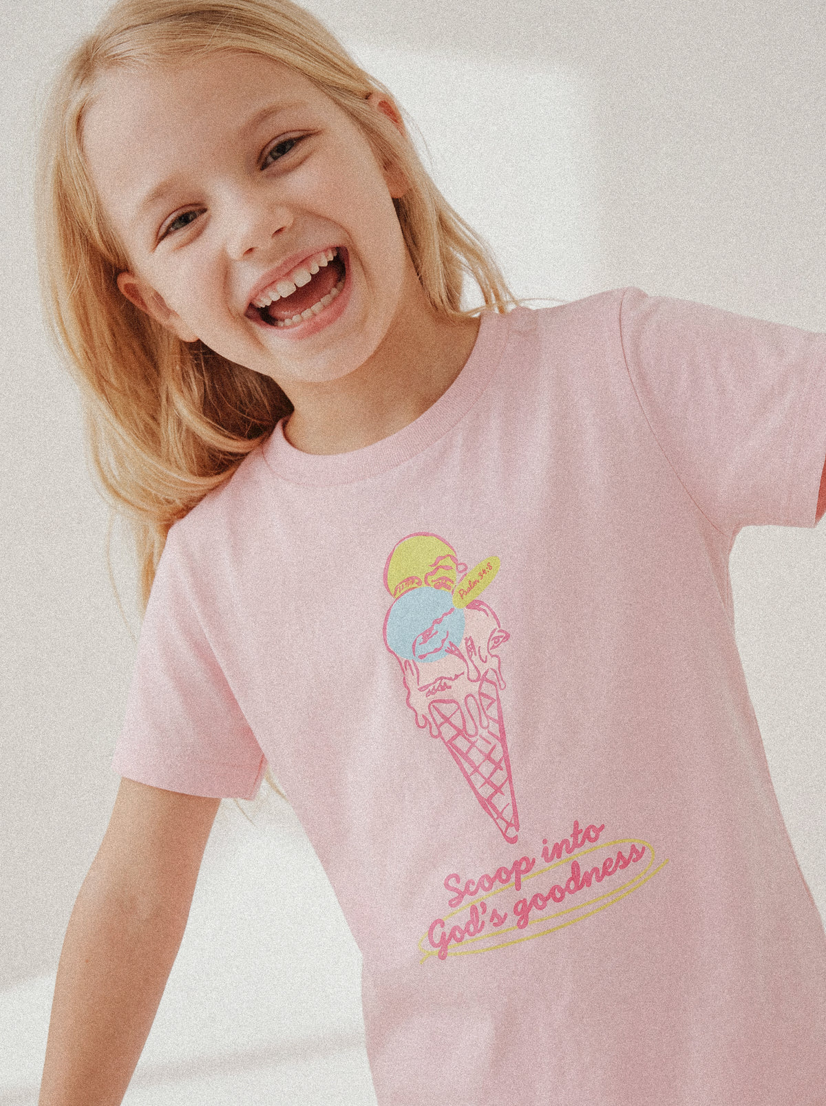 KIDS REGULAR FIT T-SHIRT SCOOP INTO GODS GOODNESS COLORFUL - model-1.jpg - 2