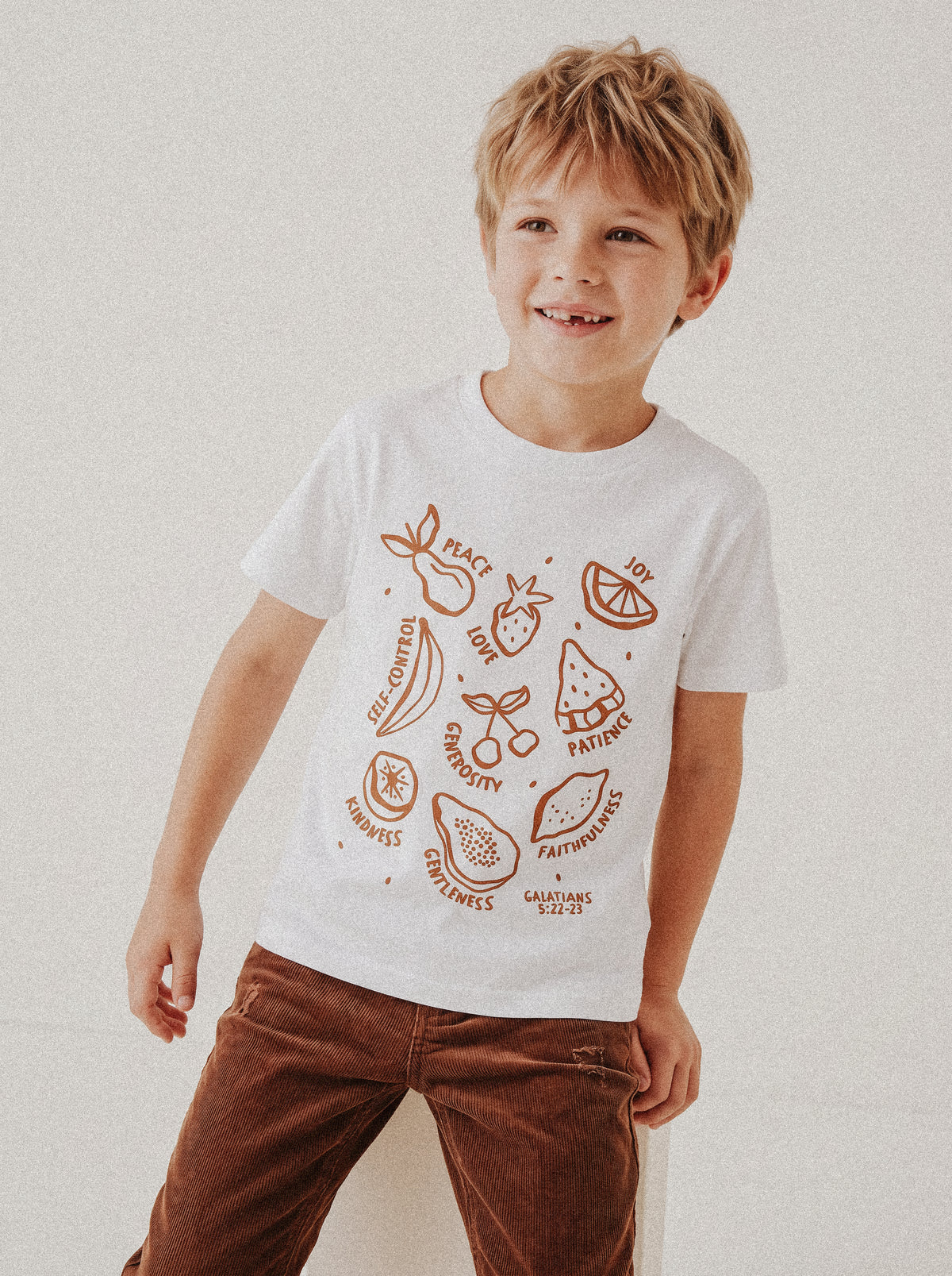 KIDS REGULAR FIT T-SHIRT FRUIT OF THE SPIRIT FRUITS - model-1.jpg - 2