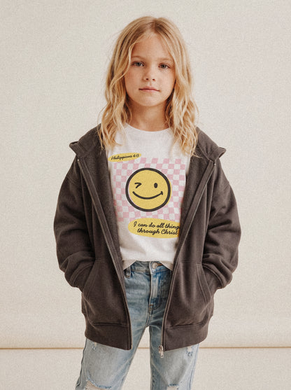 KIDS REGULAR FIT T-SHIRT I CAN DO ALL THINGS THROUGH CHRIST GIRL - model-1.jpg - 4