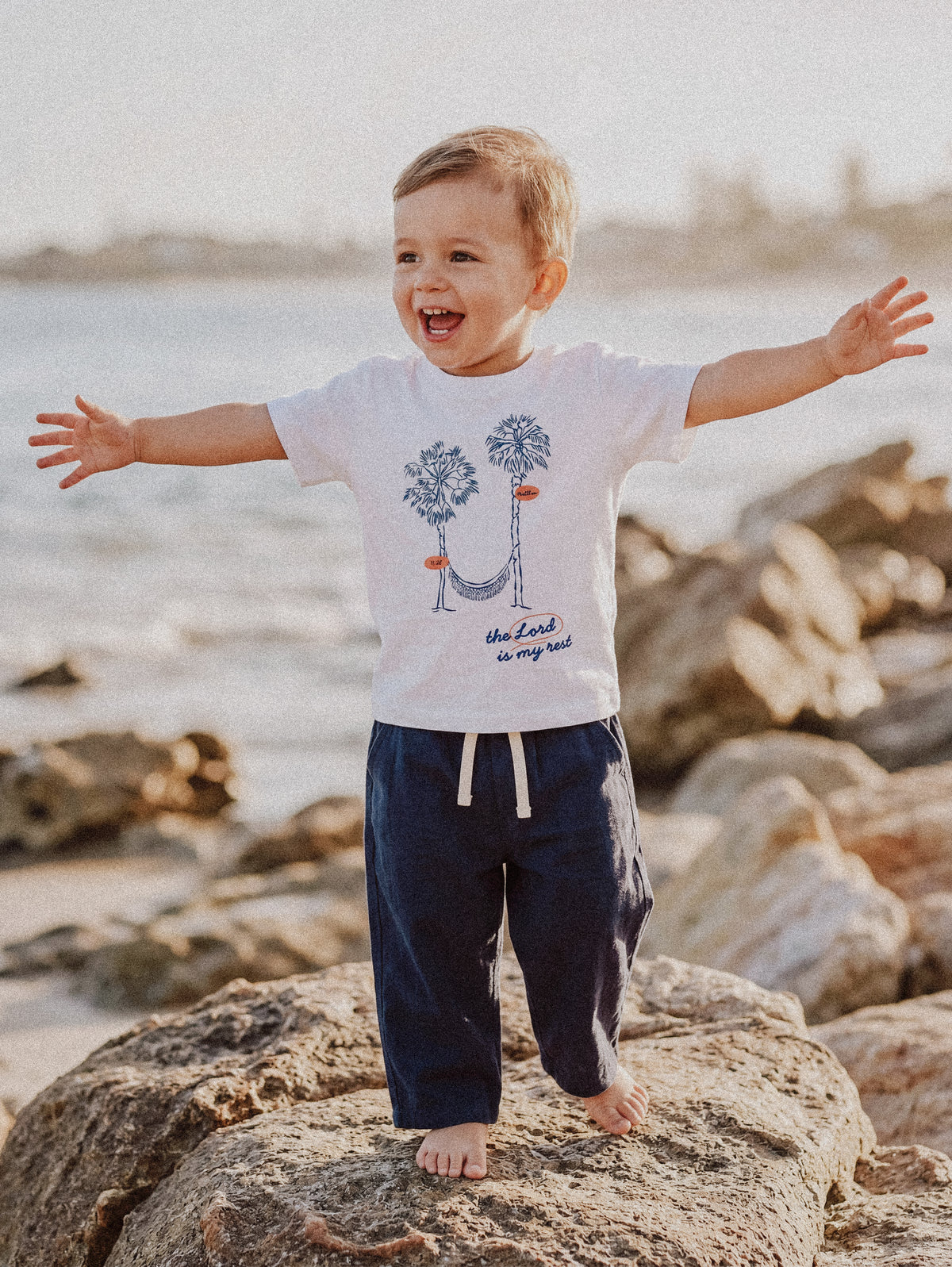 KIDS REGULAR FIT T-SHIRT THE LORD IS MY REST - model-1.jpg - 2
