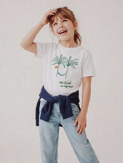 KIDS REGULAR FIT T-SHIRT LORD IS MY REST - model-1.jpg - 2