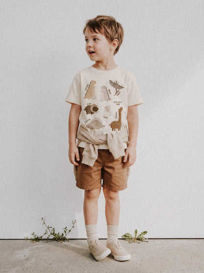 KIDS REGULAR FIT T-SHIRT GOD SAYS I AM DINO - model-1 Large.jpeg - 2
