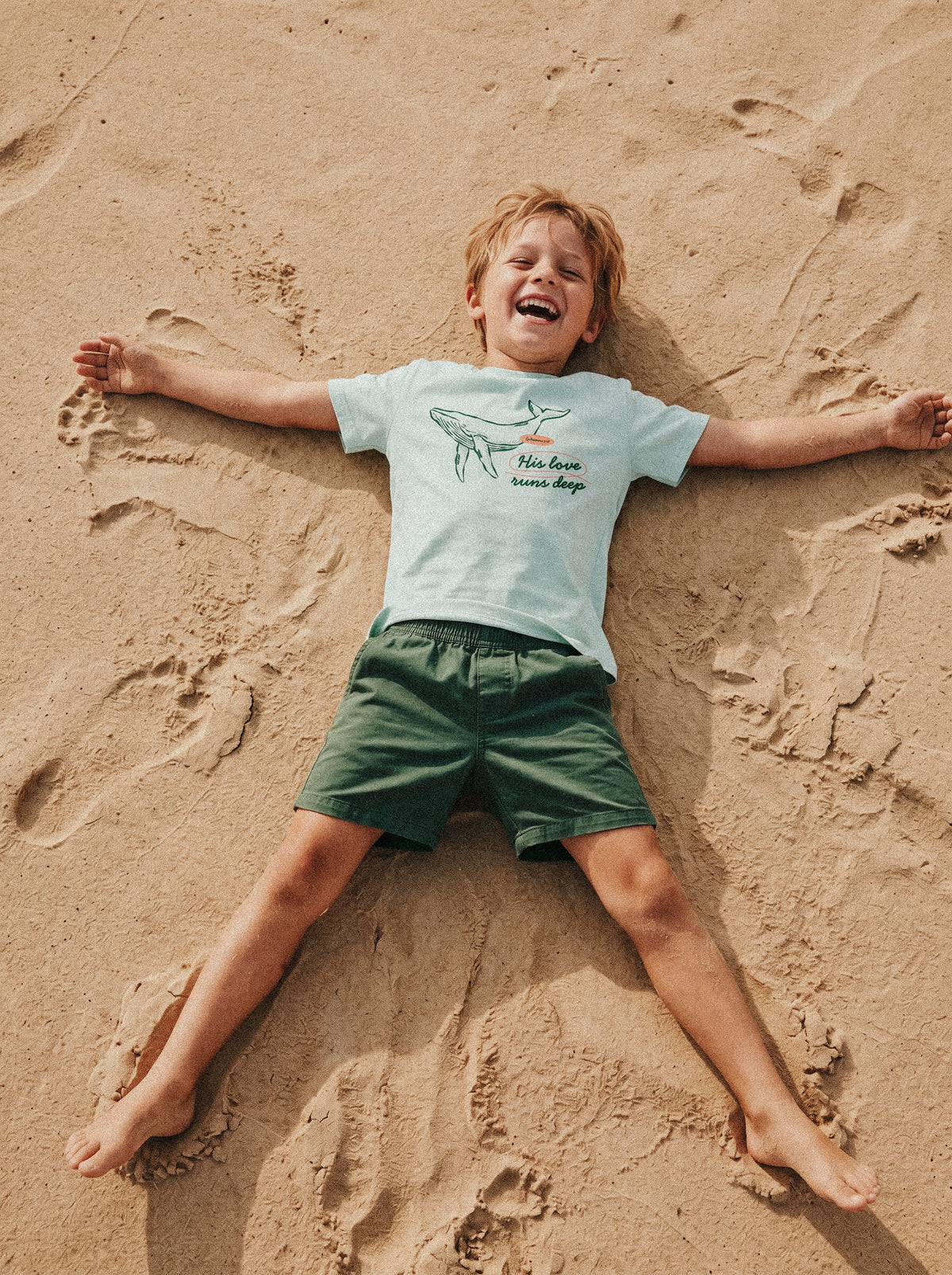 KIDS REGULAR FIT T-SHIRT HIS LOVE RUNS DEEP - model-1.jpg - 2