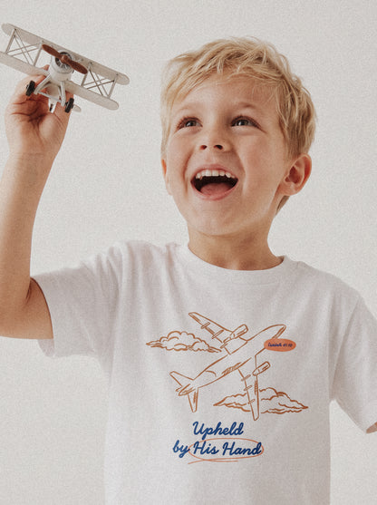 KIDS REGULAR FIT T-SHIRT UPHELD BY HIS HAND - model-1.jpg - 2