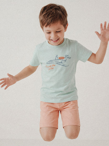 KIDS REGULAR FIT T-SHIRT TRUST THE PILOT - model-2.jpg - 3