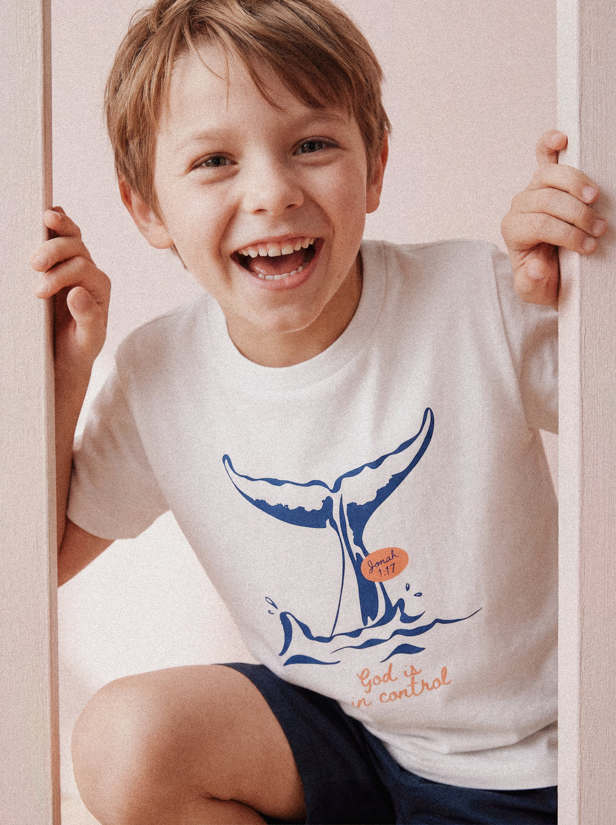 KIDS REGULAR FIT T-SHIRT GOD IS IN CONTROL - model-2.jpg - 6