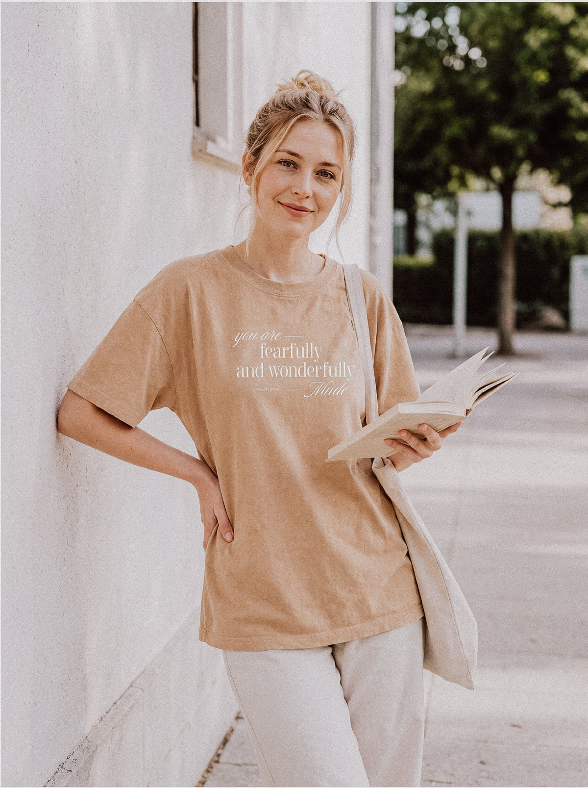 VINTAGE RELAXED FIT T-SHIRT YOU ARE FEARFULLY AND WONDERFULLY MADE - model-2.jpg - 6