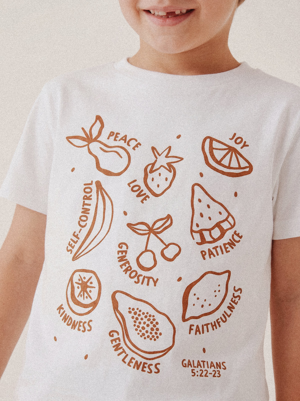 KIDS REGULAR FIT T-SHIRT FRUIT OF THE SPIRIT FRUITS - model-2.jpg - 3