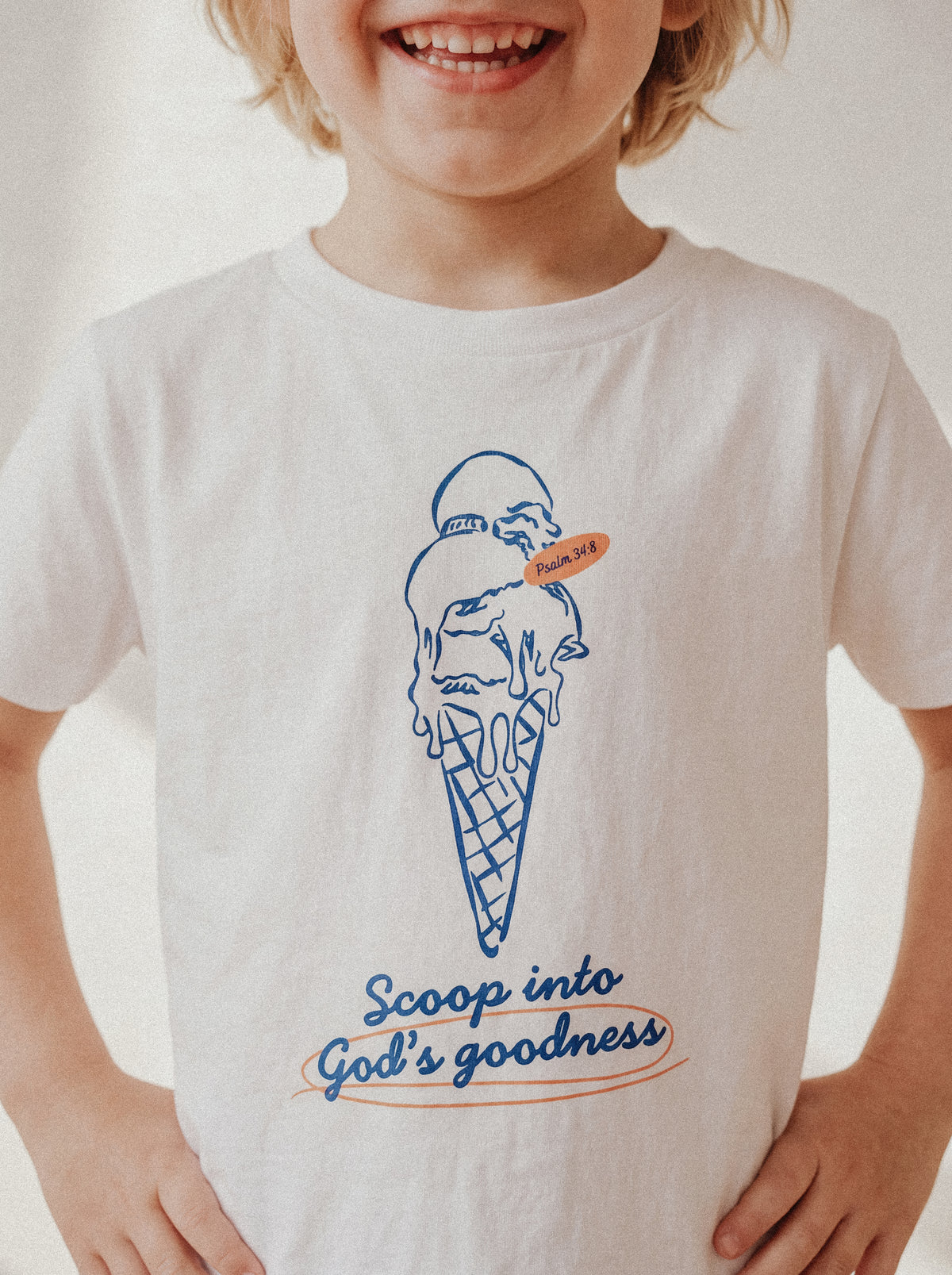 KIDS REGULAR FIT T-SHIRT SCOOP INTO GODS GOODNESS - model-2.jpg - 3