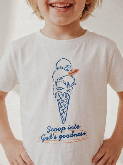 KIDS REGULAR FIT T-SHIRT SCOOP INTO GODS GOODNESS - model-2.jpg - 3